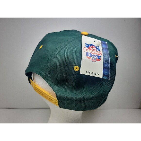 Vintage Green Bay Packers Big Logo 7 Split HEADLIGHTS Hat Snapback NEW - Picture 3 of 6
